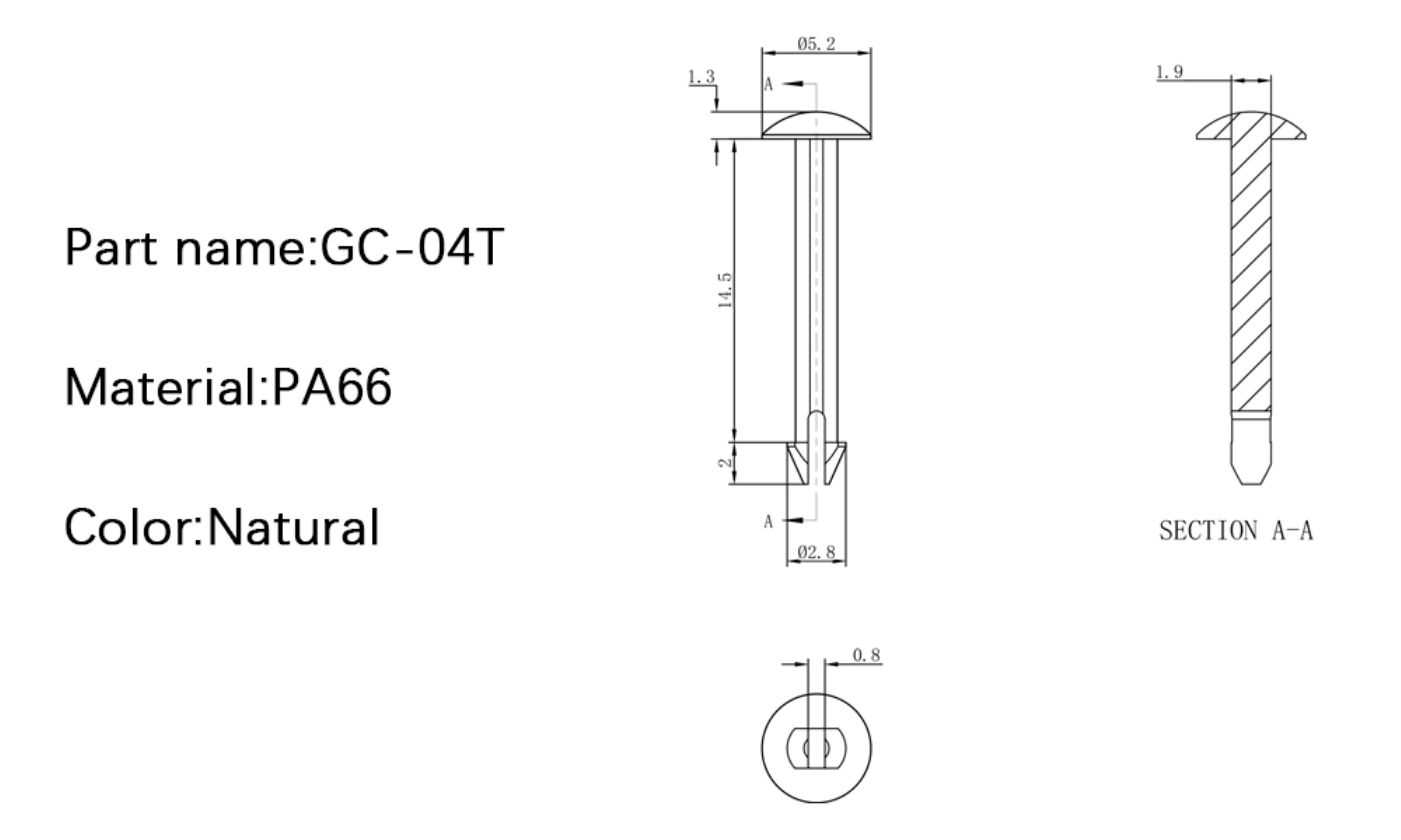 简易铆钉 GC-04T